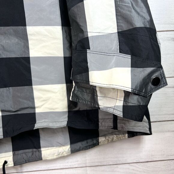 Christian Dior Anorak Hoodie Black White Plaid Print Oversized Jacket Size M - Picture 7 of 16